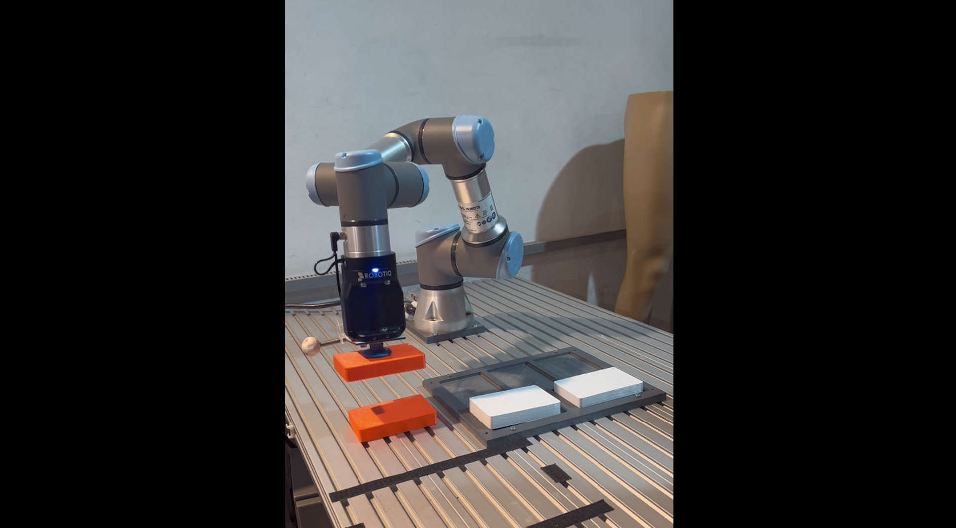 capture d'écran du projet intitulé Palletizing Application with UR3e Collaborative Robot (CoBot)