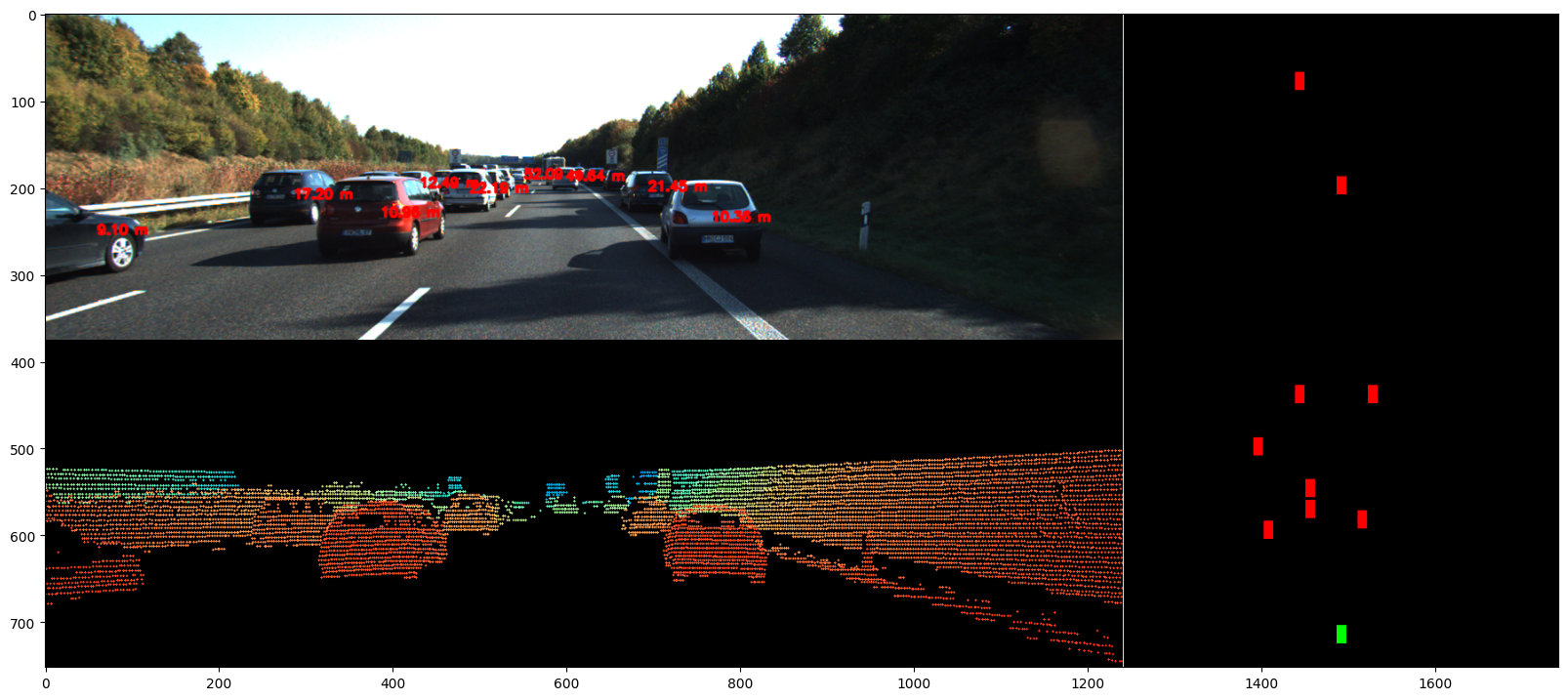 capture d'écran du projet intitulé LiDAR-Camera Sensor Fusion - KITTI 3D Object Detection